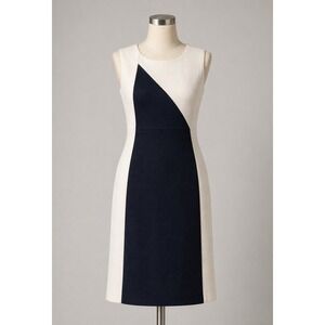 Ruby Belle Navy and White Sheath Dress Sleeveless Size 4 Career Classic Cocktail